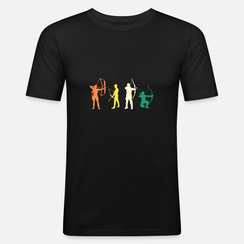 Bogenschütze Evolution Bogenschießen - Männer Slim Fit T-Shirt - Schwarz