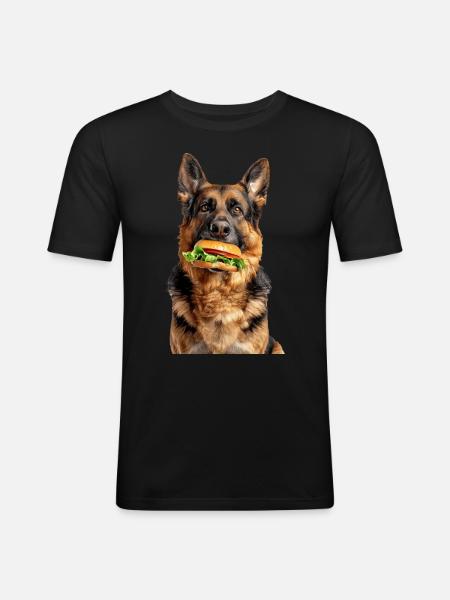 German Shepherd - Men's Slim Fit T-Shirt - black