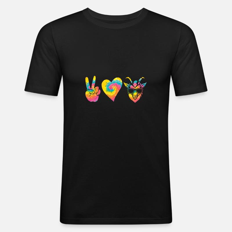 Ziegen - Männer Slim Fit T-Shirt - Schwarz