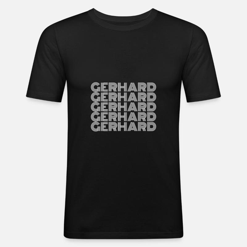 Gerhard - Men's Slim Fit T-Shirt - black