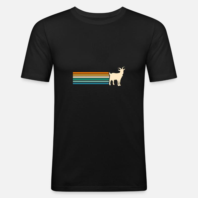 Ziegen - Männer Slim Fit T-Shirt - Schwarz