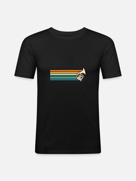 Cor français - T-shirt près du corps Homme - noir