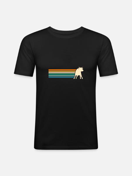 Buffalo Cattle Oxen - Men's Slim Fit T-Shirt - black