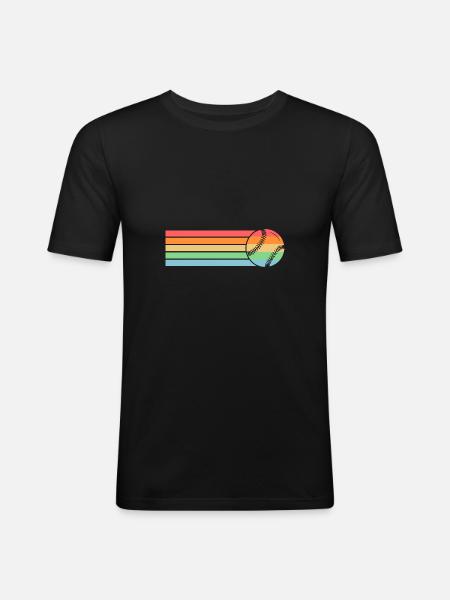 Baseball Player Baseball - Men's Slim Fit T-Shirt - black