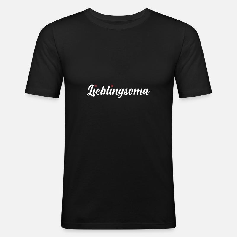 Großmutter Oma - Männer Slim Fit T-Shirt - Schwarz