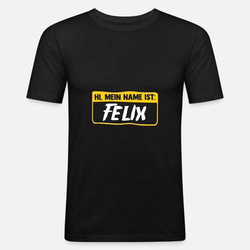 Felix - Männer Slim Fit T-Shirt - Schwarz