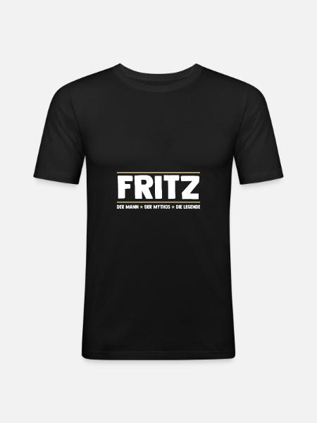 Fritz - Men's Slim Fit T-Shirt - black