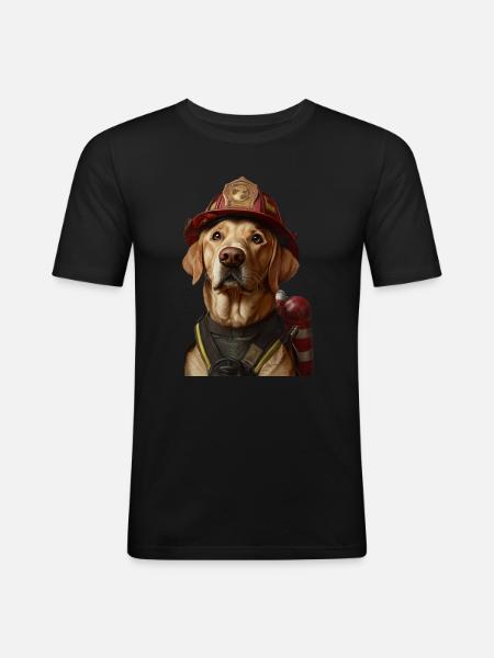 Labrador Retriever - Männer Slim Fit T-Shirt - Schwarz