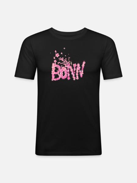 Kirschblüte,blumen,blüte,Blume - Männer Slim Fit T-Shirt - Schwarz
