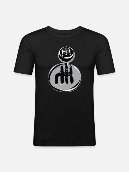 Gear shift - car sport - Men's Slim Fit T-Shirt - black