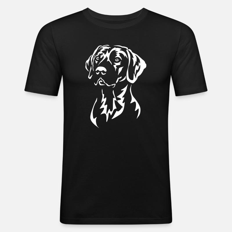 Rhodesian Ridgeback Head "Black Edition" - Men's Slim Fit T-Shirt - black