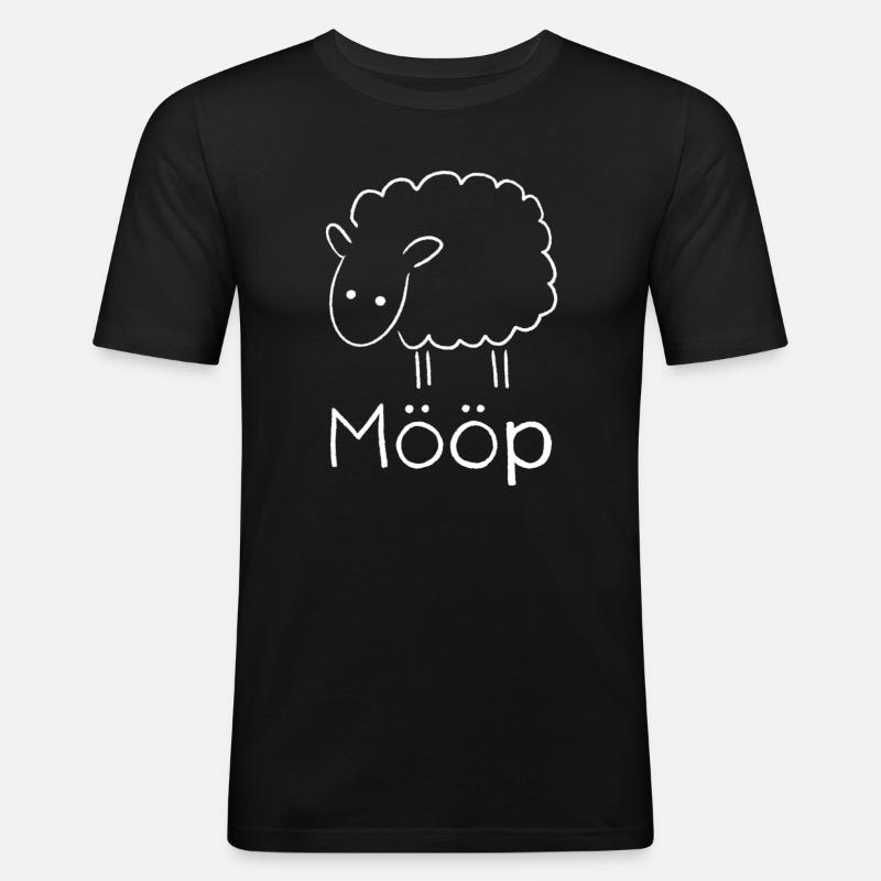 Mööp - Männer Slim Fit T-Shirt - Schwarz