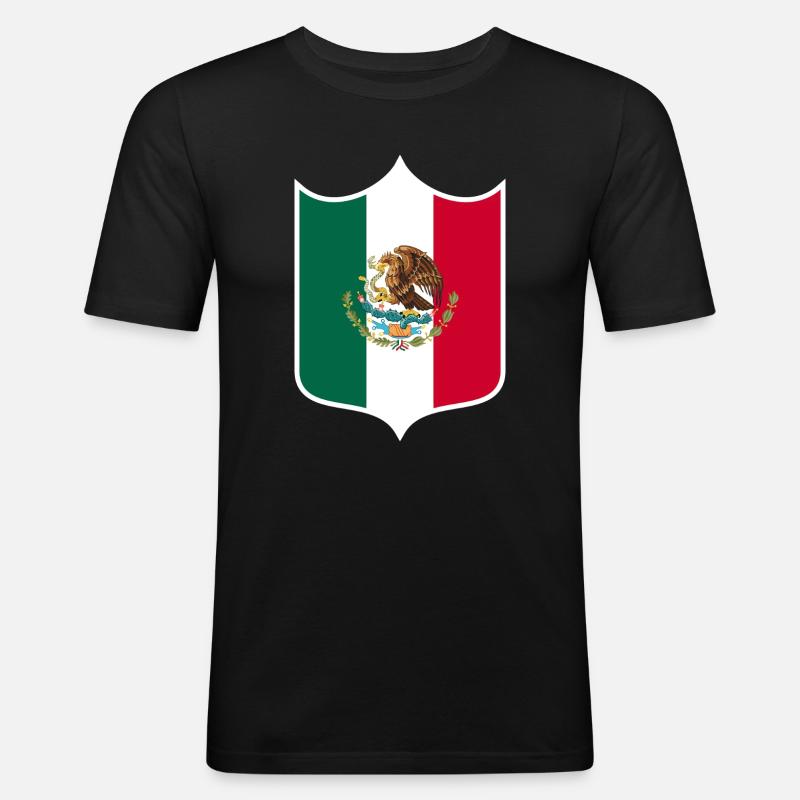 Mexiko - Männer Slim Fit T-Shirt - Schwarz