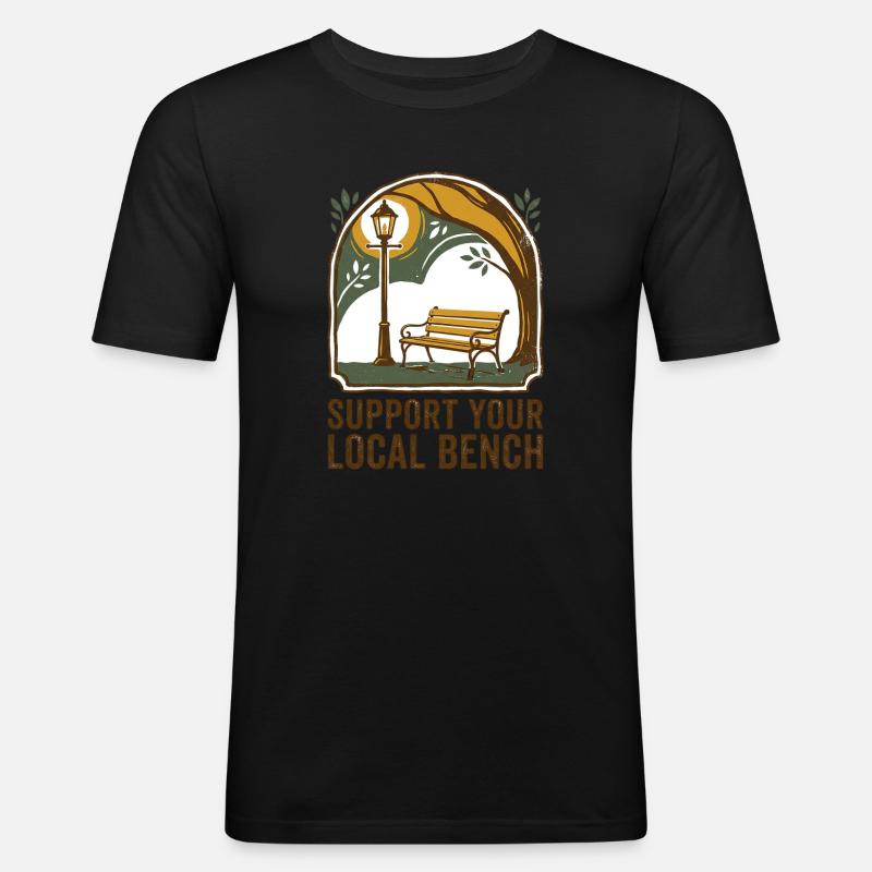 Local Bench - Men's Slim Fit T-Shirt - black