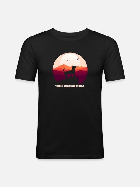 Treeing Tennessee Brindle - Männer Slim Fit T-Shirt - Schwarz