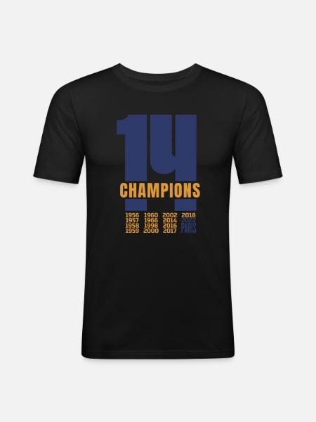 Madrid Champions 2022 - Men's Slim Fit T-Shirt - black