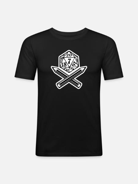 Role-playing jolly Roger - Men's Slim Fit T-Shirt - black