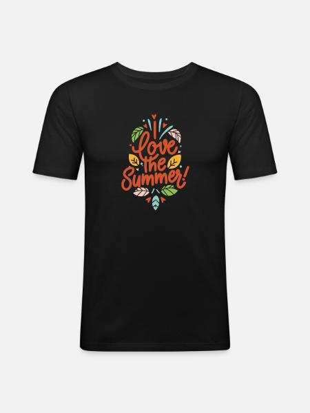 I Love The Summer! - Men's Slim Fit T-Shirt - black