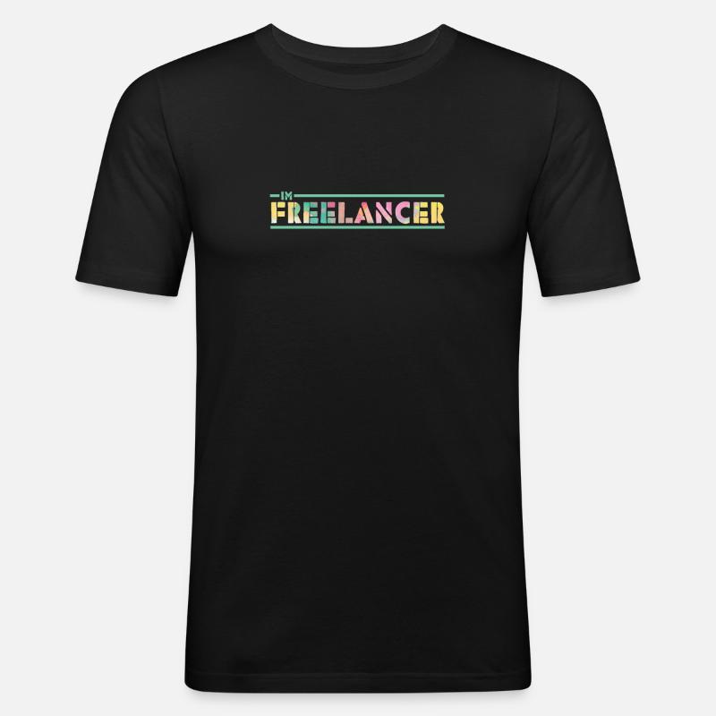 Freelancer Painter - Men's Slim Fit T-Shirt - black