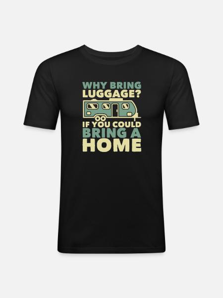 Caravan Camper Camper - Men's Slim Fit T-Shirt - black