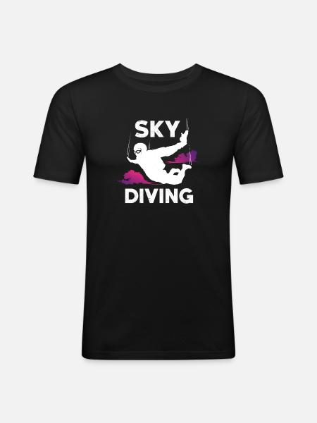 Skydiving skydiving - Men's Slim Fit T-Shirt - black