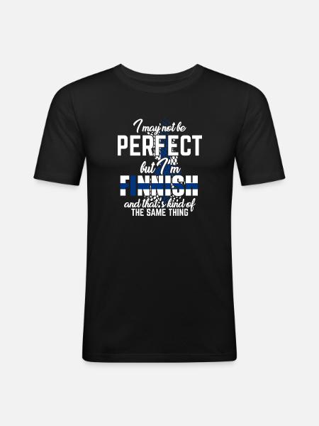 Finnland - Männer Slim Fit T-Shirt - Schwarz