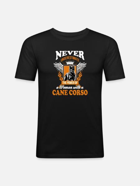cane corso - Männer Slim Fit T-Shirt - Schwarz