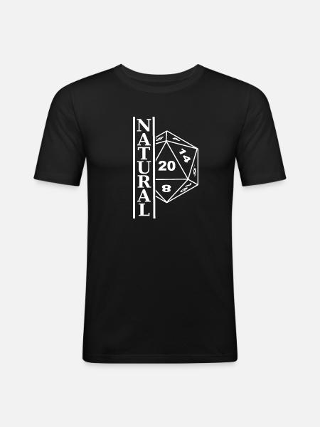 Natural 20! - Men's Slim Fit T-Shirt - black