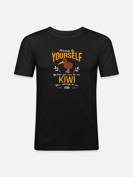 Nouvelle-Zélande - T-shirt près du corps Homme - noir