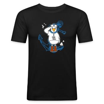 Bas Allemand Nord Allemagne Nord Allemagne - T-shirt près du corps Homme - noir - Devant - Nik (191cm)