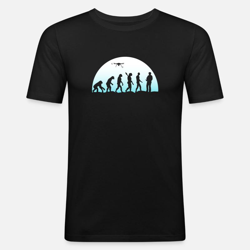 Drone pilot remote-controlled quadrocopter - Men's Slim Fit T-Shirt - black