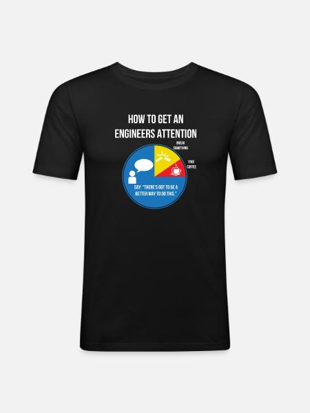 engineer - Men's Slim Fit T-Shirt - black