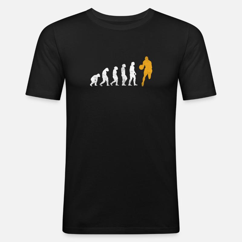 Basketball evolution - Men's Slim Fit T-Shirt - black