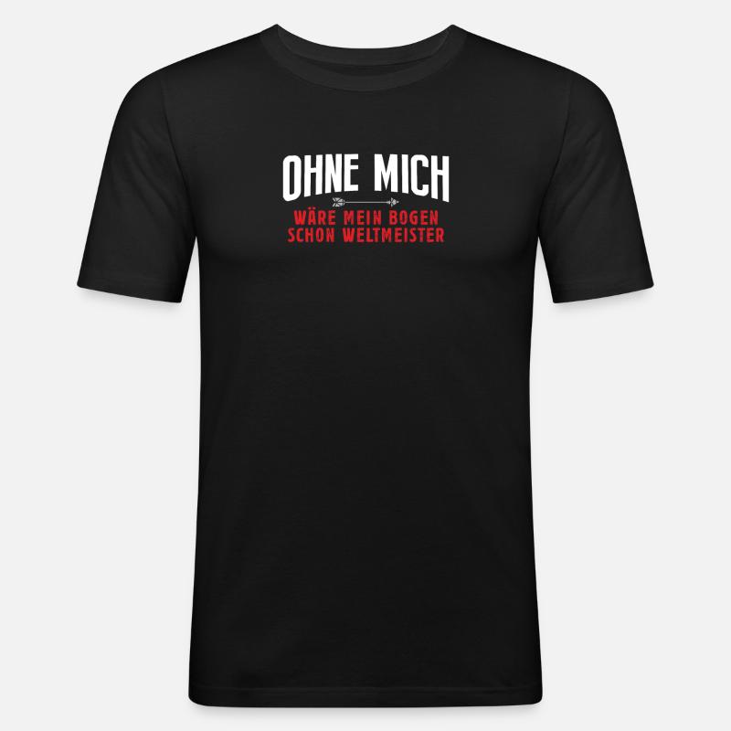 Bogenschießen - Männer Slim Fit T-Shirt - Schwarz