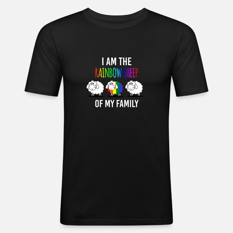 LGBT - Männer Slim Fit T-Shirt - Schwarz