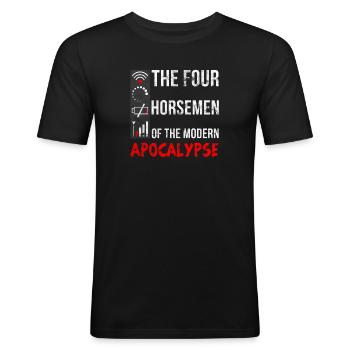 Modern apocalypse - Men's Slim Fit T-Shirt - black - Front - Nik (191cm)