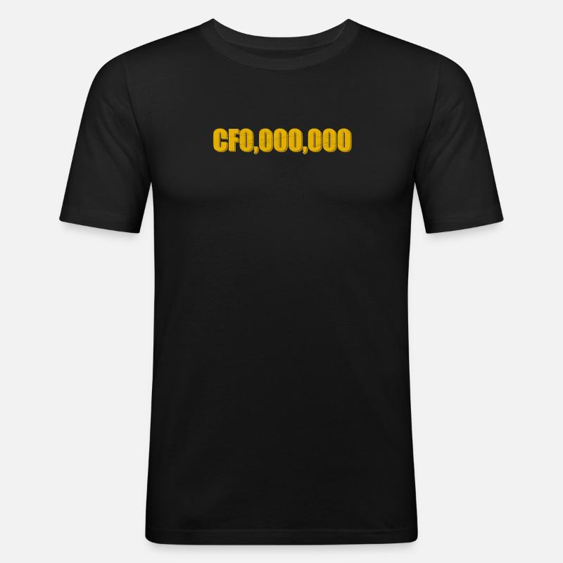 CF0,000,000 CFO - Männer Slim Fit T-Shirt - Schwarz