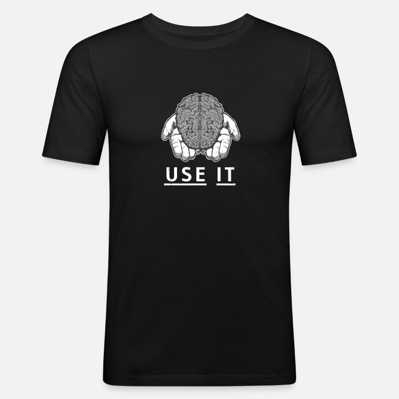 Use it - Männer Slim Fit T-Shirt - Schwarz
