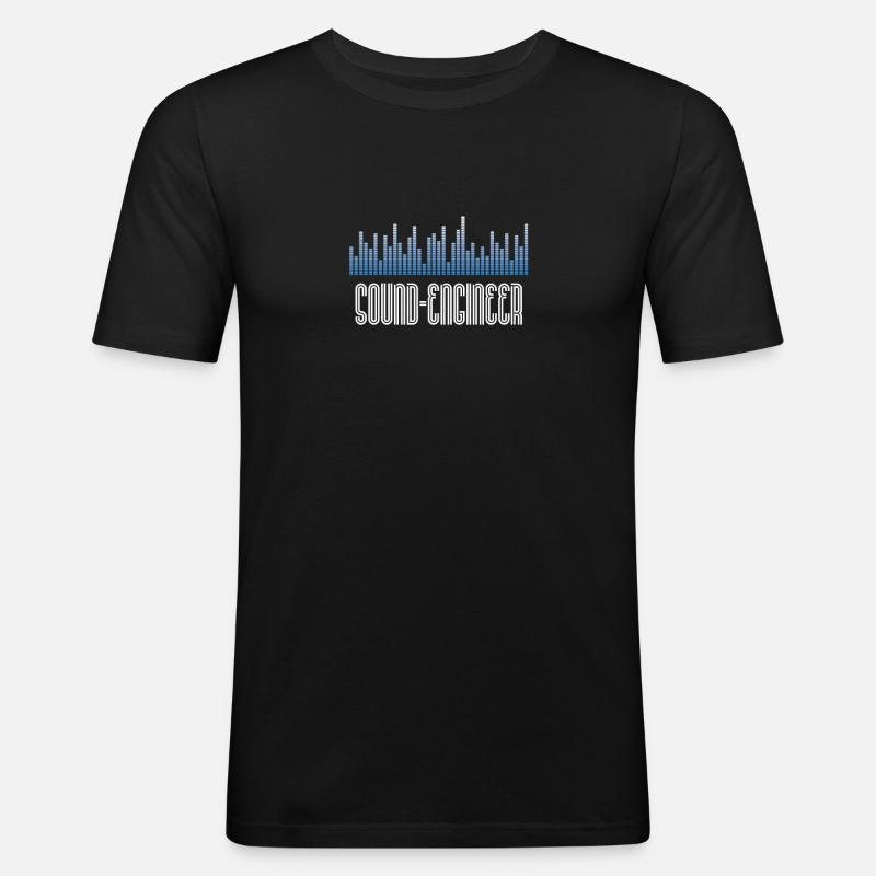 Sound-Engineer I Tontechniker - Männer Slim Fit T-Shirt - Schwarz