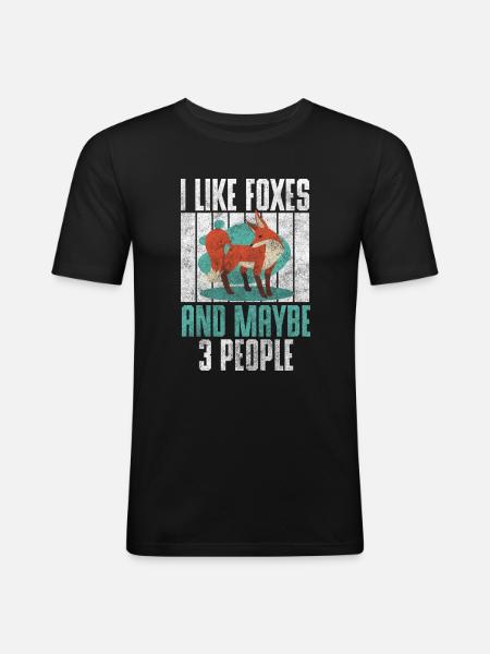 Forest Foxtail Sweet - Men's Slim Fit T-Shirt - black