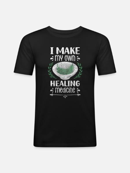 Medicinal potion plants diseases - Men's Slim Fit T-Shirt - black