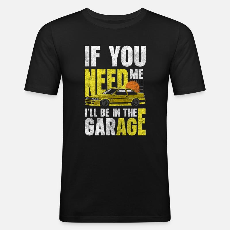 Car Engine Classic - Men's Slim Fit T-Shirt - black