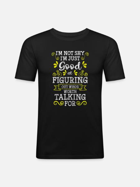 Lone wolves avoid socially thoughtful - Men's Slim Fit T-Shirt - black