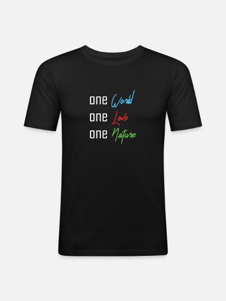 Sustainability - Nachhaltigkeit - Men's Slim Fit T-Shirt - black