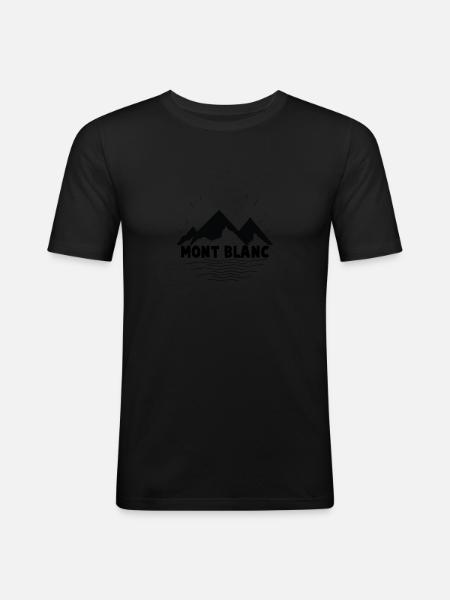Mountains - Men's Slim Fit T-Shirt - black