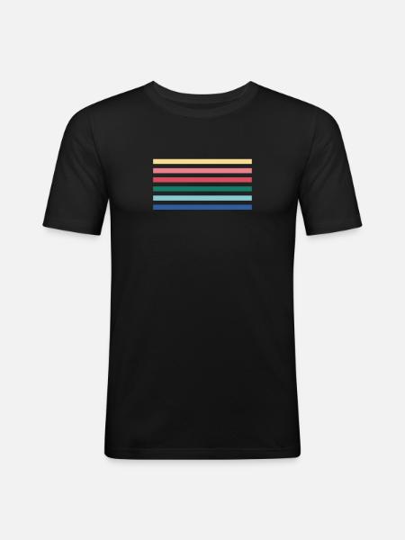 Rainbow - Men's Slim Fit T-Shirt - black