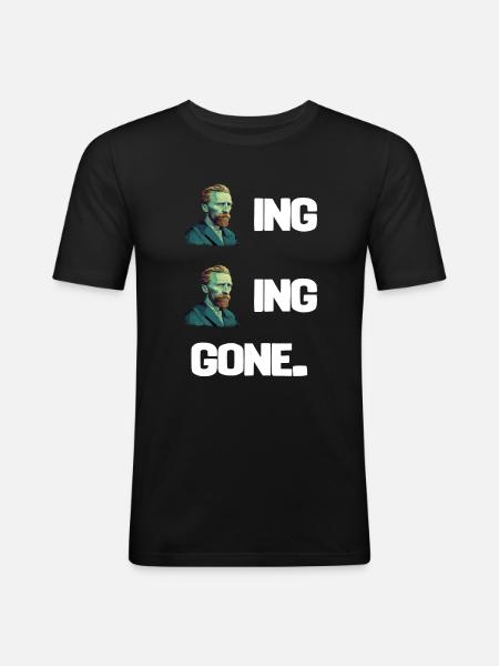 Goghing Goghing Gone - Men's Slim Fit T-Shirt - black