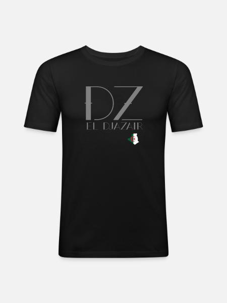 DZ gris - T-shirt près du corps Homme - noir