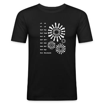 Échecs échecs jeu d’échecs jeu d’échecs - T-shirt près du corps Homme - noir - Devant - Nik (191cm)