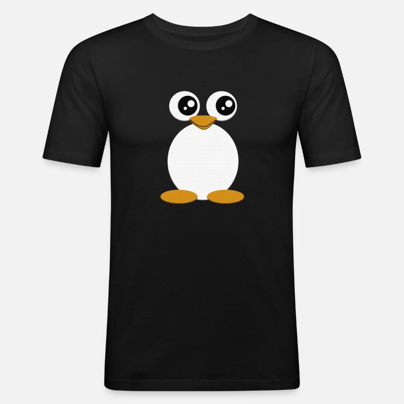 Pinguin - Männer Slim Fit T-Shirt - Schwarz
